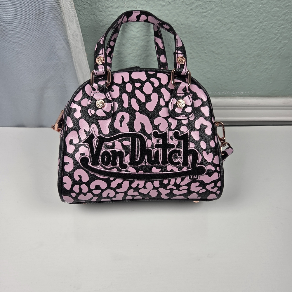 Von Dutch Pink and Black Women's Bag